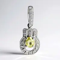 Cavill - 0,42 ct Ovale Koper Toermalijn Hanger - 925 Zilver met Platina Plating - 20 Cambodjaanse Zirkonia - Elegant & Feestelijk Sieraad