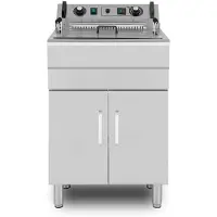 HCB - Professionele grote Horeca frituurpan - Friteuse - 30 liter - 400V - RVS / INOX frietketel - frietpannen - frietpan - 54x60.5x96 cm (DxBxH) - 6000W - 2563