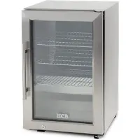 HCB - RVS / INOX Outdoor Backbar Barkoeling Glazen klapdeuren 63 liter 43 cm 230V - 29 kg - 6823