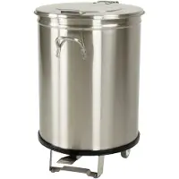 HCB - Prullenbak met voetbediening - 100 liter - vuilnisbak - prullebak - prullenmand - 48x48x70 cm (DxBxH) - 15 kg - 1049
