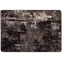 vidaXL Tapijt Runner MARSA Zwart 100 x 150 cm Polyester en PVC