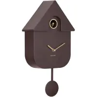 Karlsson Modern Cuckoo Wandklok | Met Koekoeksklok | 21.5x41x8.5cm | Earth bruin