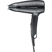 Severin HT 0159 Reis-föhn - opvouwbaar - 1.600 watt DC-motor - 120V /220V-240V schakelbaar - 2 warme temperatuur aanpassingen + coolshot incl. concentrator