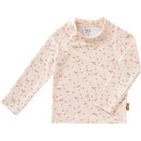 Fresk Zwemshirt 62 - Sneldrogende Zwemkleding voor Kinderen - UPF 50 - Zwemshirt voor Meisjes - Zwempak met Lange Mouwen - Creme - Butterflies