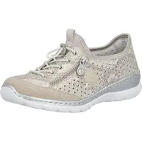 Rieker Damenschuhe Halbschuhe Slipper Silber Freizeit