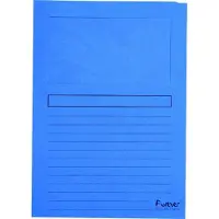 Exacompta 4x FOREVER Pak van 100 venstermappen 120g/m2 - 22x31cm voor A4 - Fel blauw - 50102E