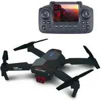 Turbo RC Drone in Carrying Case - CHALLENGE - 400329 - Dual Camera - Remote Control with Screen - Ages 14+