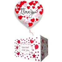 Haza Folieballon I LOVE YOU in mooie kadodoos.