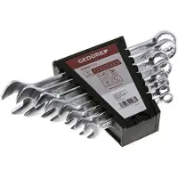 Gedore 8 - 19mm 8-Delige Set Steeksleutels Met 15 Graden Gebogen Steekring