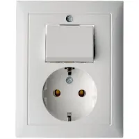 Hager Berker S1 Combinatieschakelaar Stopcontact Polair Wit Mat - 6143561949