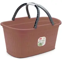 Stefanplast Heupwasmand met handgrepen 'Domus' - 35 liter - Mocha Mousse