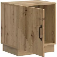 vidaXL Nachtkastje Artisanaal eiken 43 x 34,5 x 47 cm Bewerkt hout