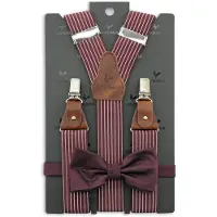 Sir Redman SR20006 ( SRCOMBI20006B ) bretels combi pack Striped Gent bordeaux