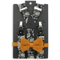 Sir Redman SR20045 ( SRCOMBI20045B ) bretels combi pack Pedro Paisley zwart