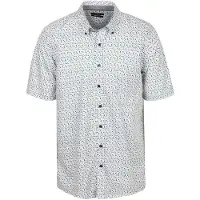 Casamoda overhemd blauw en gele bolletjes button-down