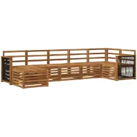 vidaXL Buiten bank set 6 st Naturel Massief Acacia Hout