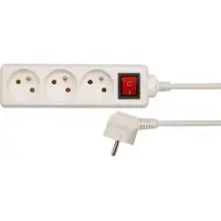 VOREL - Stekkerdoos - 3 Stopcontacten - 3m Kabel - Met Aardung - Schakelaar