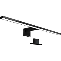 B.K. Licht Wandlamp Bill, zwart, Badkamer, metaal, Modern, wandlamp