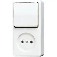 JUNG Combischakelaar AP600 zonder RA WW - 646AWW