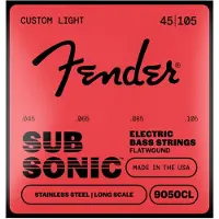Fender SubSonic 9050CL Bass Strings Flatwound Stainless Steel Long Scale Gauges .045-.105 (4)