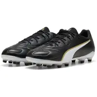Puma King 20 Match Gras / Kunstgras Voetbalschoenen (MG) Zwart Wit Goud