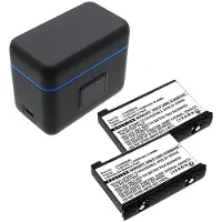 123accu 2 stuks: Insta360 X5 / CINSBAHA accu met oplader (3.89 V, 2550 mAh, huismerk)