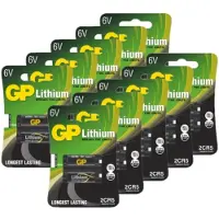 GP 2CR5 / DL245 Lithium batterij (10 stuks, 6V, 1400 mAh)