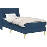 vidaXL Bedframe met matras met hoofdeinde Blauw 80x 200 cm Polyester