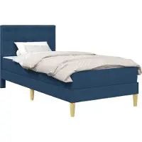 vidaXL Bedframe met matras met hoofdeinde Blauw 80 x 200 cm Stof