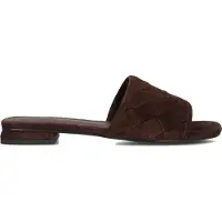 Stefano lauran Dames Slippers L24073 - Bruin - Maat 36