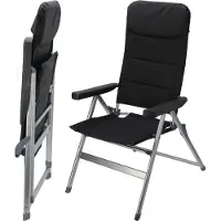 Redcliffs Campingstoel Aluminium 6 Standen Zwart zwart Kunststof Campingstoel