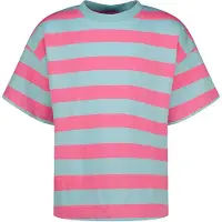 Vingino T-shirt Basic-Tee Stripe Meisje Blauw 104