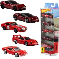 Hot Wheels Ferrari - set van 5 metalen Ferrari speelgoedauto's