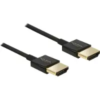 DeLOCK Dunne Premium Actieve HDMI kabel - versie 2.0 (4K 60Hz) / zwart - 4,5 meter