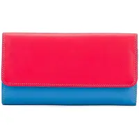 Mywalit Portemonnee 'Tri-fold' blauw / lichtrood
