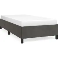 vidaXL Bedframe zonder matras 100x220 cm fluweel donkergrijs