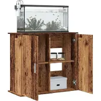 vidaXL Aquariumstandaard 81x36x73 cm bewerkt hout oud houtkleurig
