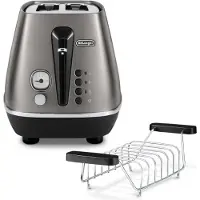 De'Longhi DeLonghi Distinta CTIN2103.TB broodrooster - 900 W, titanium zwart