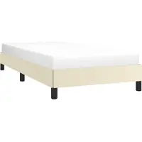 vidaXL Bedframe kunstleer crèmekleurig 140x200 cm
