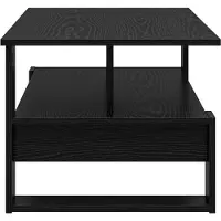 vidaXL Salontafel, zwart, eikenlook, 90 x 50 x 40 cm, houtvezel