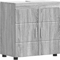 vidaXL Badkamermeubel Set TULUM 2 pcs Grijs Sonoma 60 x 34 x 63 cm