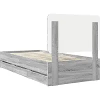 vidaXL Bedframe met lade Grijs Sonoma 100 x 200 cm Ingenieurshout