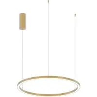 LUCE Design Hanglamp Hoop, messing / goud, Woon-/ Eetkamer, Aluminium, Modern, hanglamp