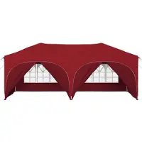 vidaXL Pop-up Feesttent 575 x 288 x 245 cm Bordeauxrood Oxford Stof