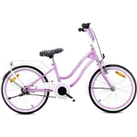 Sun baby Heart Bike Fiets voor een meisje van 6 tot 10 jaar, 20 inch, v-rem, tandheugel, kinderfiets in hoogte verstelbaar (Violet)