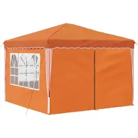 vidaXL Pop-up Feesttent 288 x 288 x 245 cm Oranje Oxford Stof