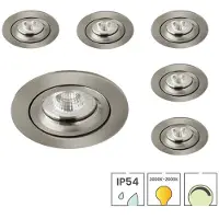 Lybardo - Lage Inbouwspots - 6-pack - 5W - Dim to warm - Waterdicht - Spotjes Inbouw