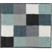 Casilin Badmat Antislip Blocks - 50x60cm - Rechthoekig - Waterabsorberend - Wasbaar en Sneldrogend - Acryl - Blauw, Grijs