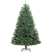 vidaXL Kunstmatige Hinged Kerstboom Groen 210 cm PVC en Metalen