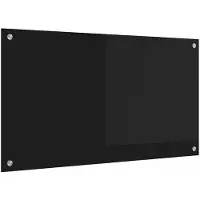 vidaXL Keukenachterwand Zwart 90 x 50 cm gehard glas